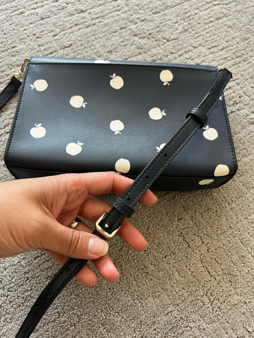 Kate Spade Carson Orchard Toss Convertible Crossbody, Apple Print - Picture 11 of 16